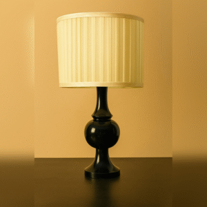 Carved Wooden Table Lamp