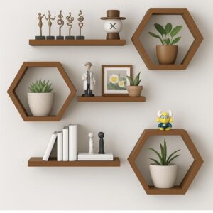 Open Wall Wooden Shelves
