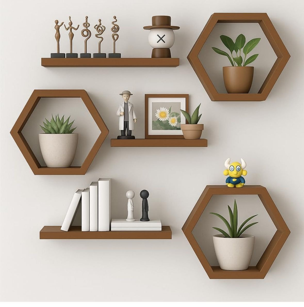 Open Wall Wooden Shelves